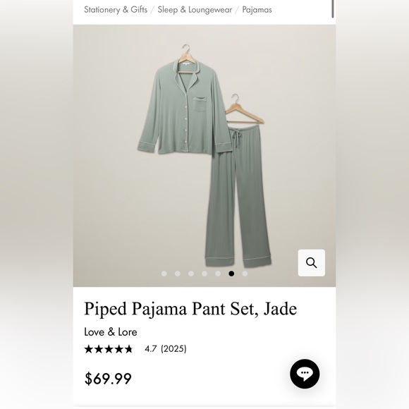 Love & Lore (indigo) navy pj set - Picture 5 of 5